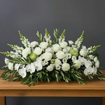 Load image into Gallery viewer, White Funeral Casket Spray - 80 cm. Pre-orders only
