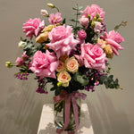 Load image into Gallery viewer, "Pink Perfection" Flower Arrangement In Vase