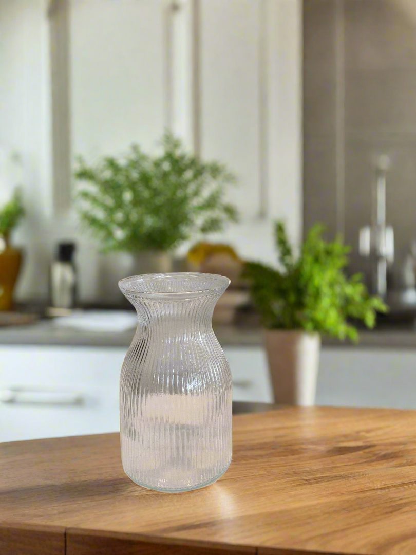 Ripple Posy clear glass vase