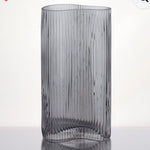 Load image into Gallery viewer, Infinity - tall smoke grey glass vase