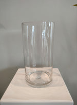 Load image into Gallery viewer, Clear glass cylinder vase
