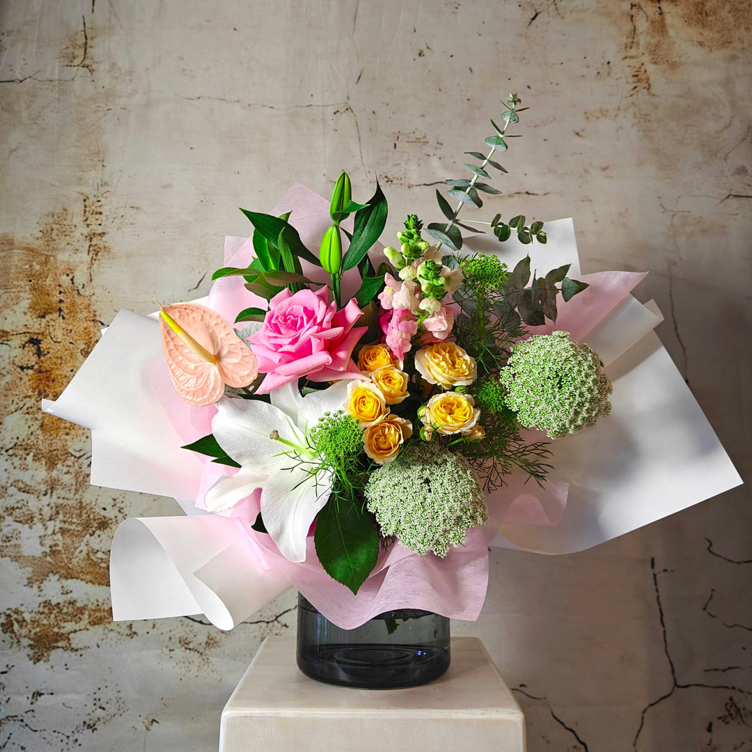 "Trust the Florist" Flower Arrangement In Vase