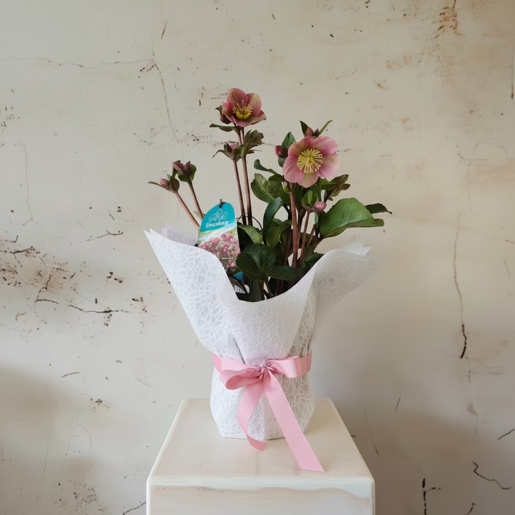 Hellebore - gift wrapped plant