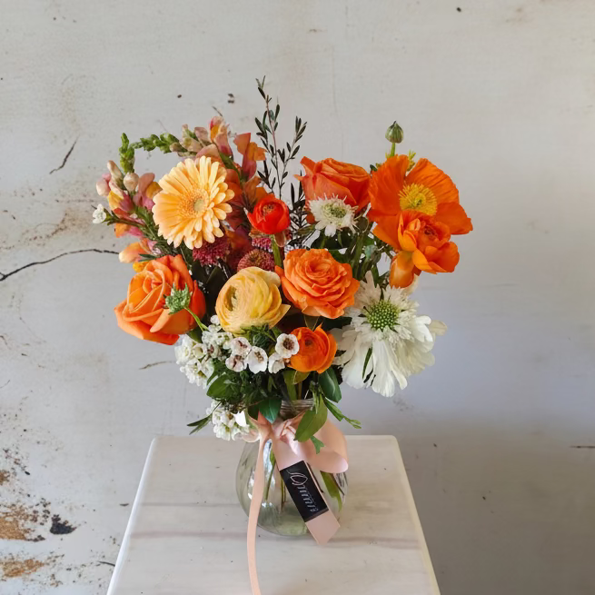 Amber - flower posy in vase