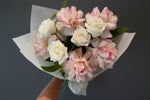 Load image into Gallery viewer, "Pure Admiration" Fresh rose blooms bouquet