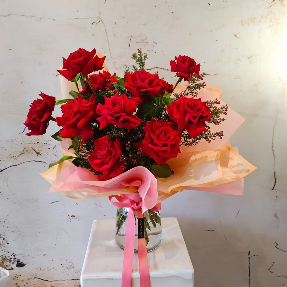 Order for tomorrow - 1 Dozen Red Roses In Vase