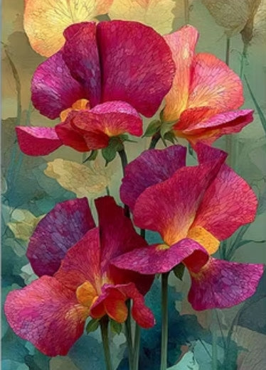 Sweet Pea - greeting card