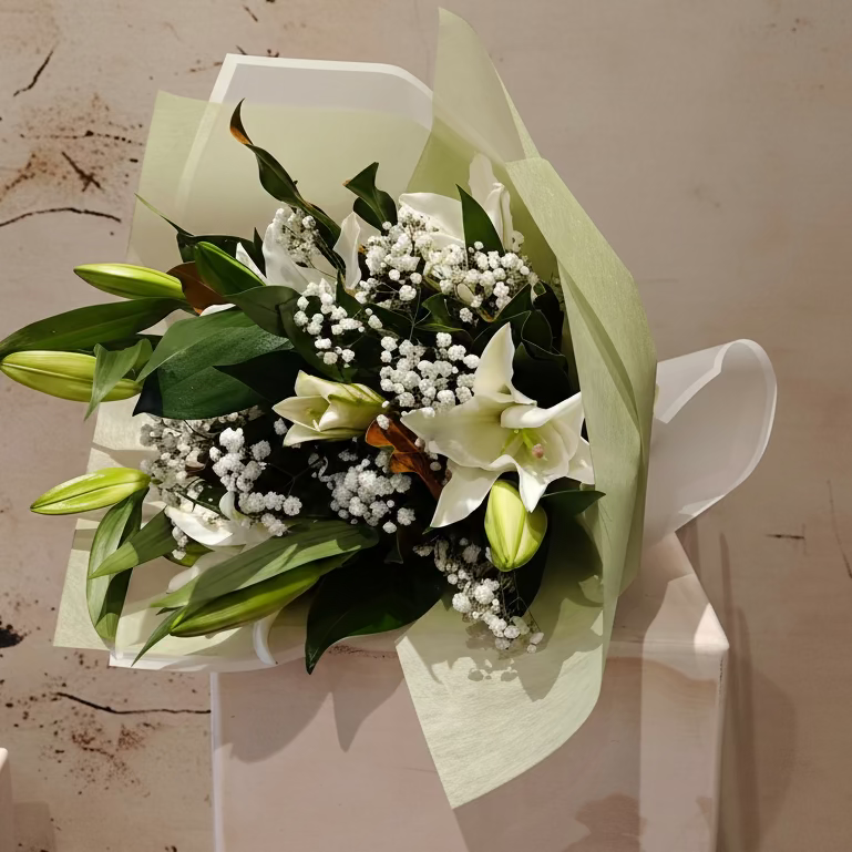 White Oriental Lilies bouquet