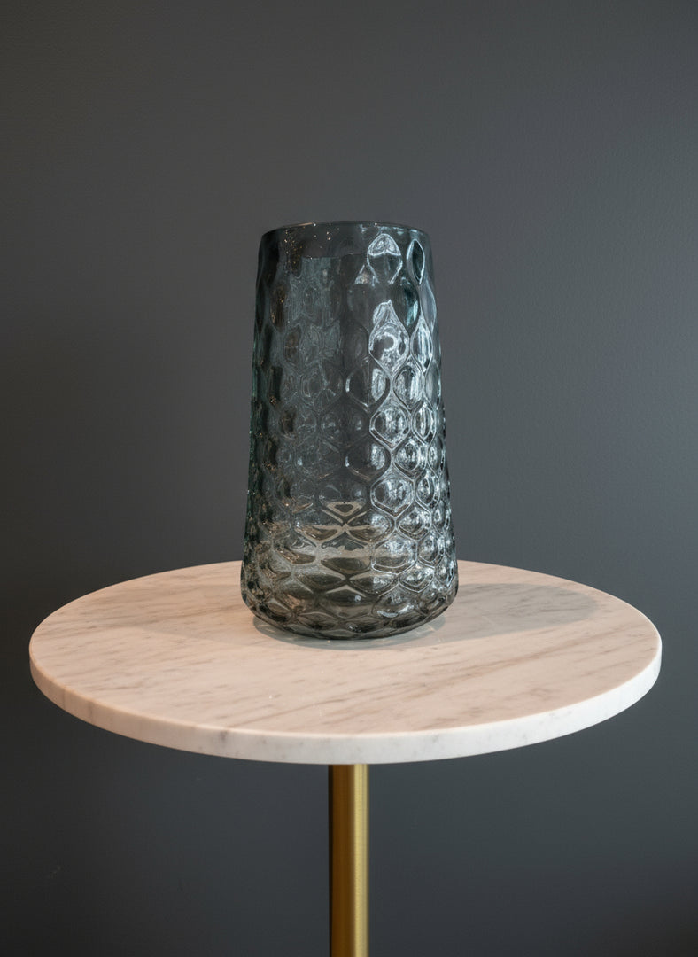 Dimple Glass vase Wide