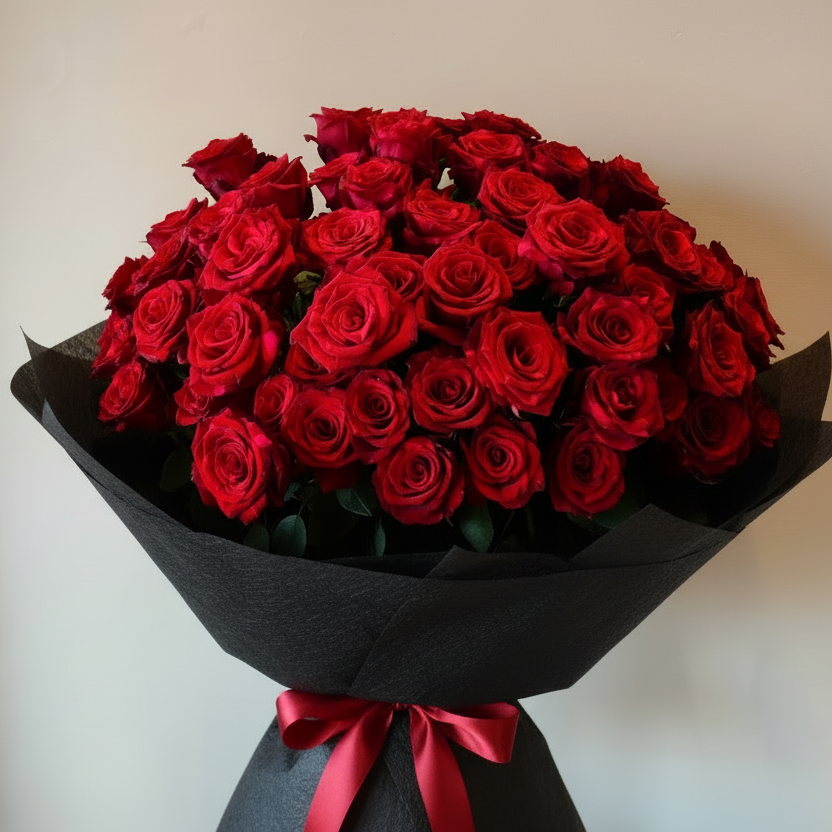 Pre-order for Tuesday "Hundred Kisses" 100 Red Roses Arrangement