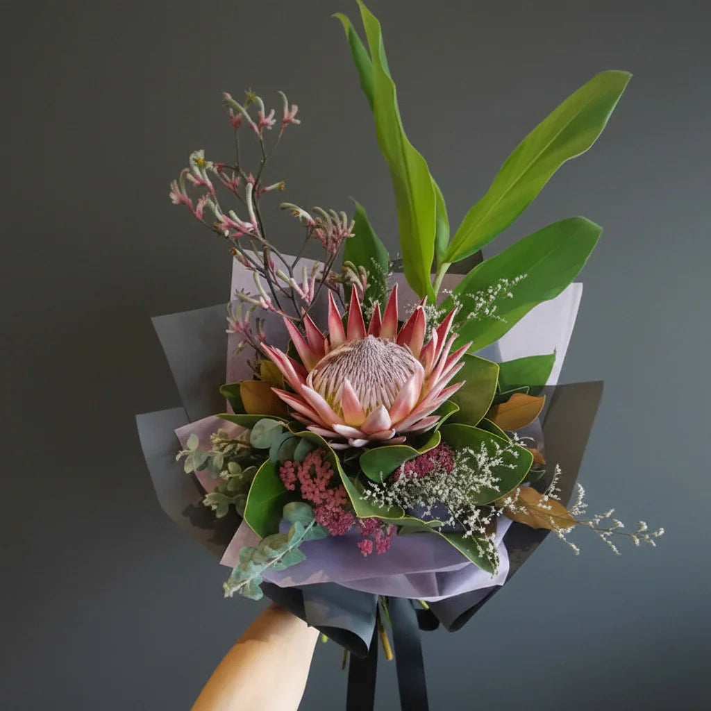Pink King Protea native bouquet
