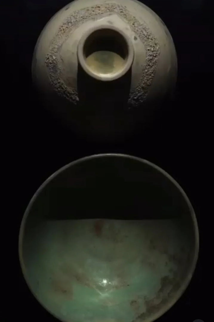 "Ball on tall foot" Original Art Ceramic