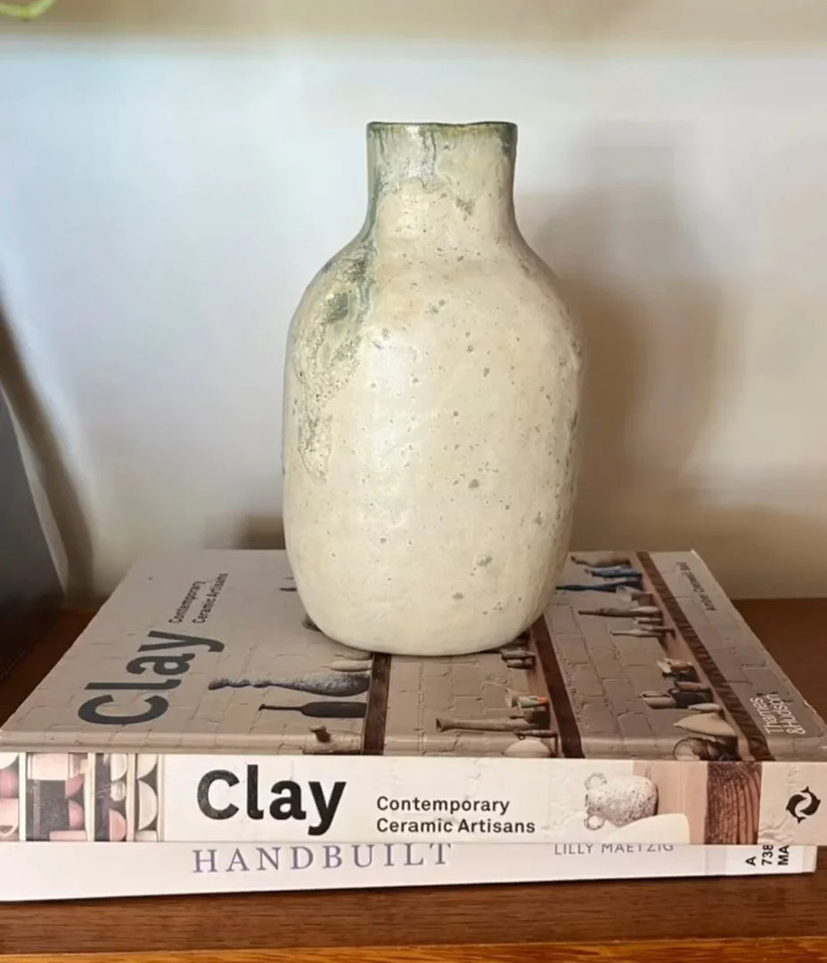 "Coastal texture" Original Art Ceramic vase